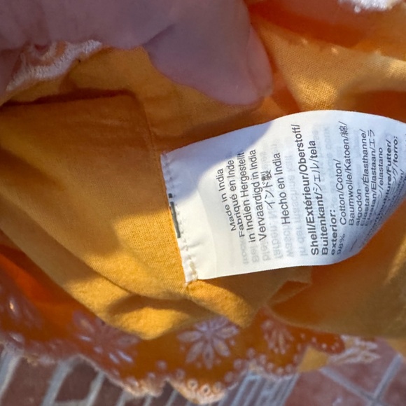 J. Crew Embroidered Scalloped Tiered Midi Dress 0 Marigold - Picture 4 of 14